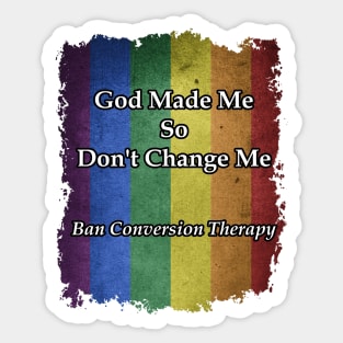 Ban Conversion Therapy LGBTQ Supporter Sticker